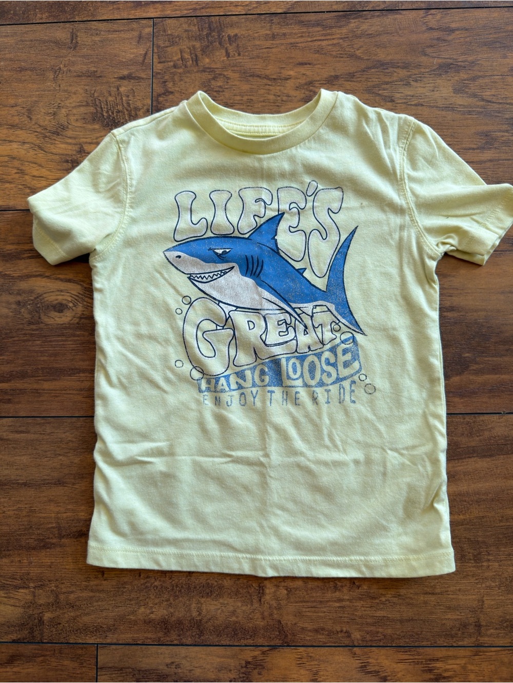 Life's Great Yellow Shark Tee for Kids